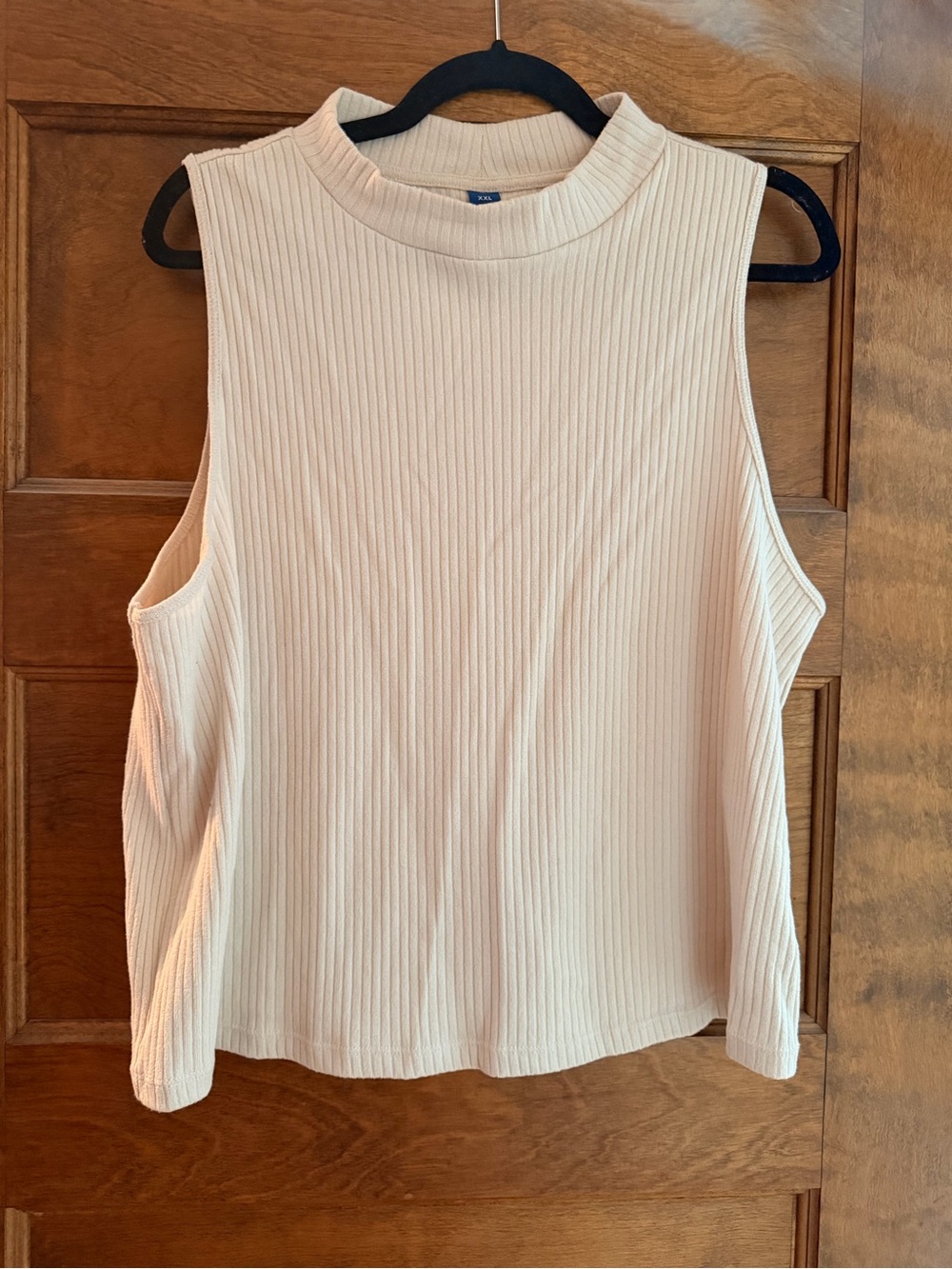 Old Navy Ribbed Mock Neck Sleeveless Tank - Light Cream